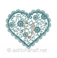 Load image into Gallery viewer, French Lace Monogram A through Z
