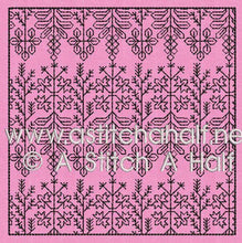 Load image into Gallery viewer, Sofia Spanish Blackwork Quilt Blocks and Tote Bag
