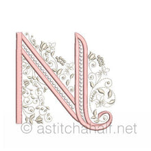 Load image into Gallery viewer, French Knot Monogram N

