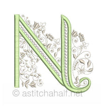 Load image into Gallery viewer, French Knot Monogram N
